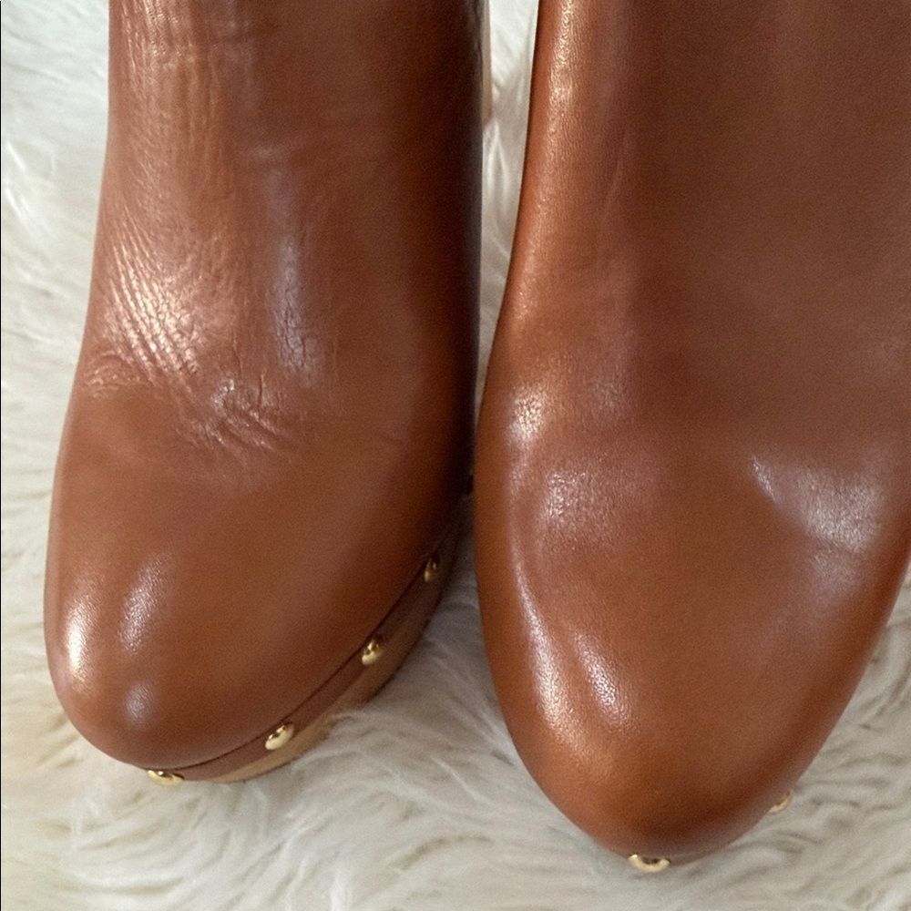 Michael Kors Brown Leather Mules Size 10 - Picture 7 of 10